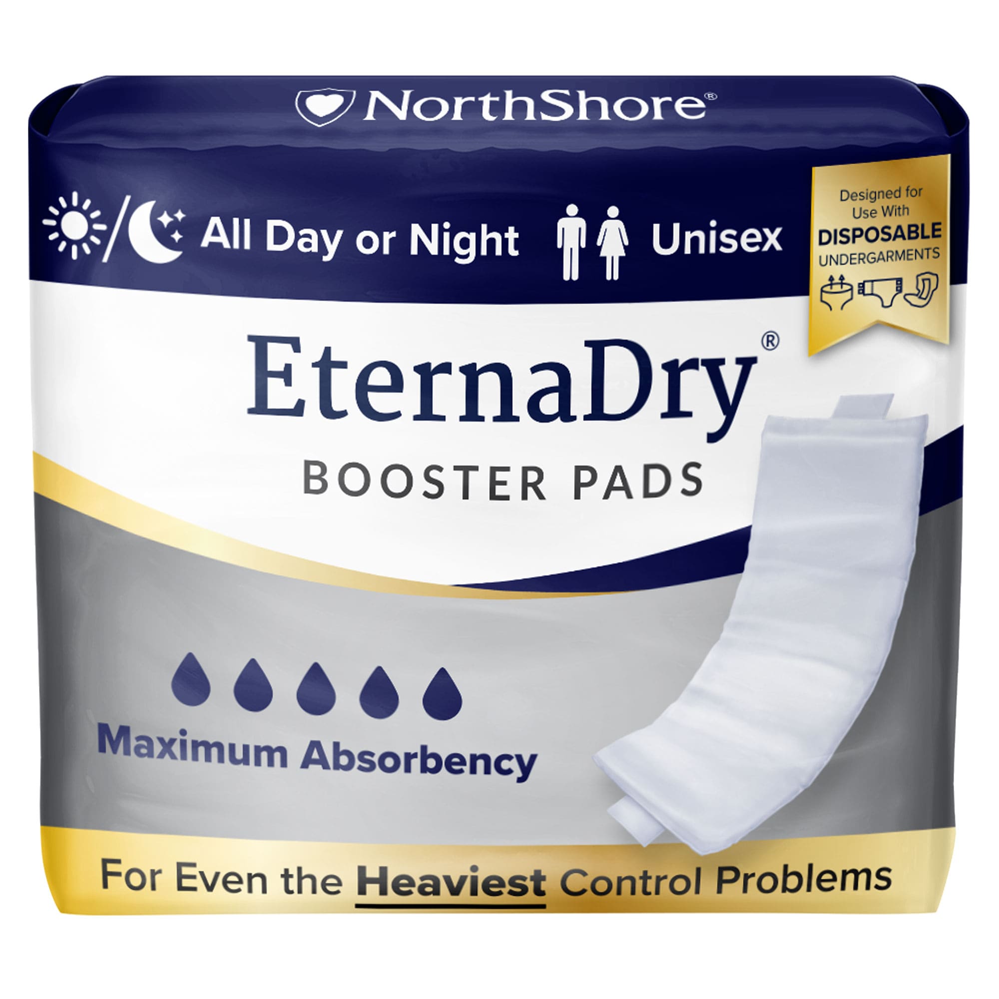 booster pads for containing bowel leaks