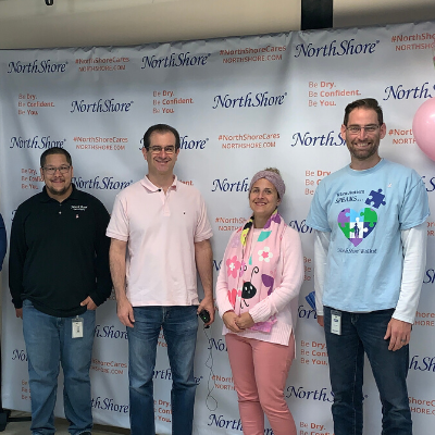 NorthShore managers coming together before event to bring awareness for Breast Cancer Month